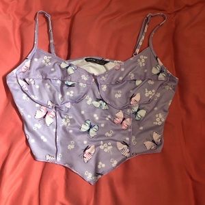 Butterfly crop top